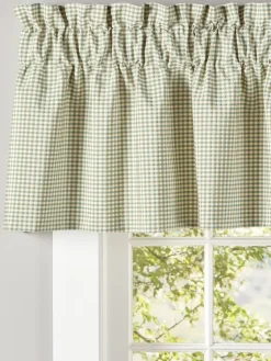 Colebrook Check Lined Rod Pocket Tailored Valance by Country Curtains®