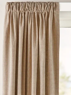 Colebrook Printed Check Lined Rod Pocket Curtains by Country Curtains®