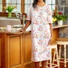Comfort Knit Floral Print Short-Sleeve Nightgown