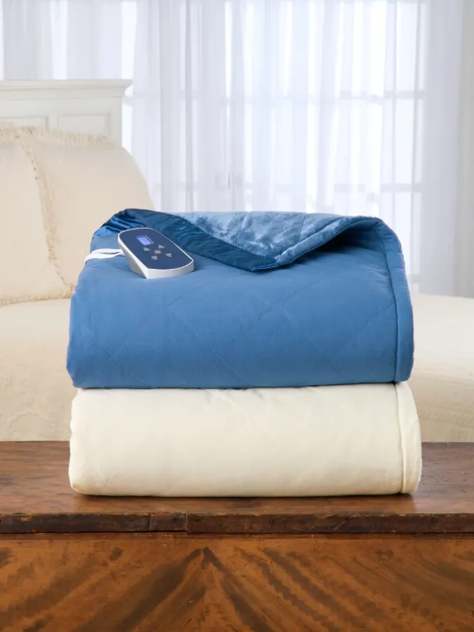 Comfort Plush Velvety Fleece Microfiber Heated Blanket