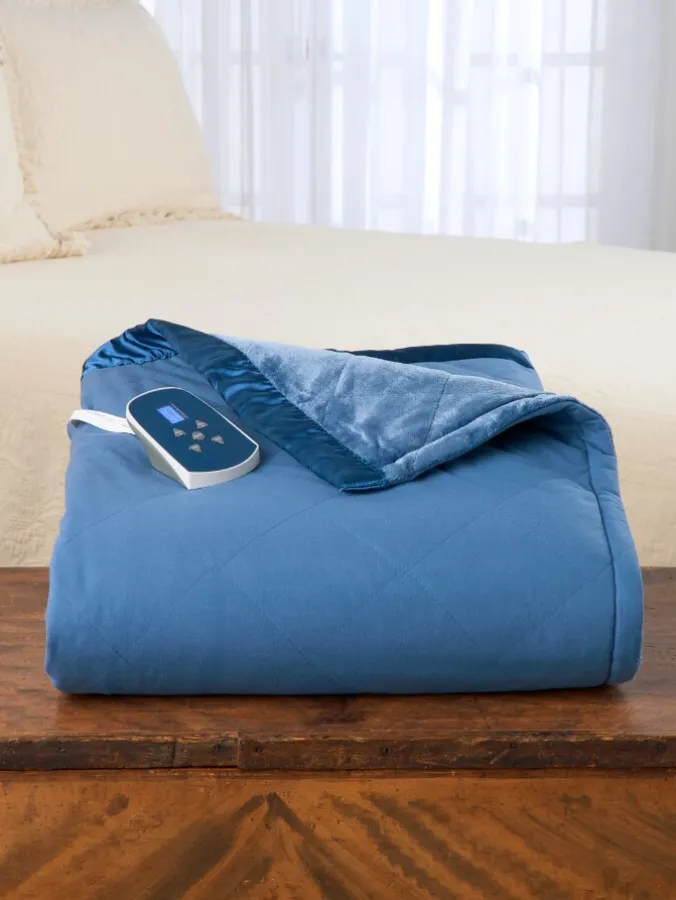 Comfort Plush Velvety Fleece Microfiber Heated Blanket