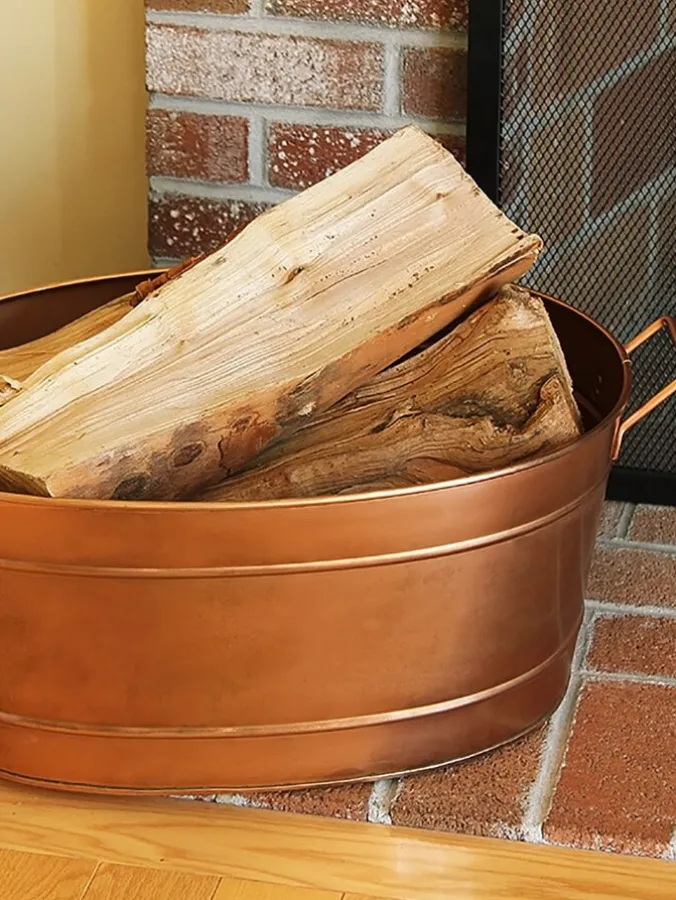 Copper-Plated Storage Tub