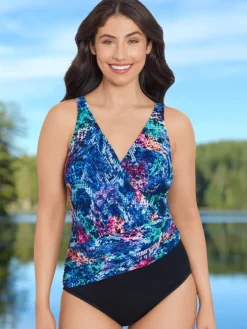 Coral Reef Crossover One-Piece Swimsuit