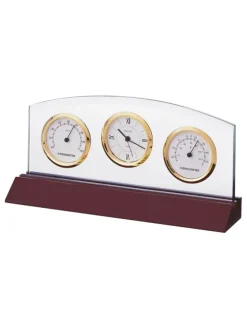 Corner Office Weather Center Desk Clock