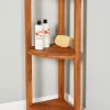40.5" Corner Teak Bath Shelf
