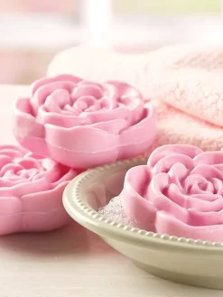 Cottage Rose Bath and Body Soap Trio Gift Box, 3 Bars