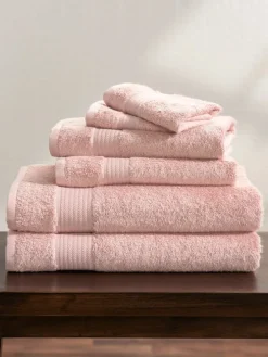 Cotton and Viscose Bamboo Six-Piece Towel Set