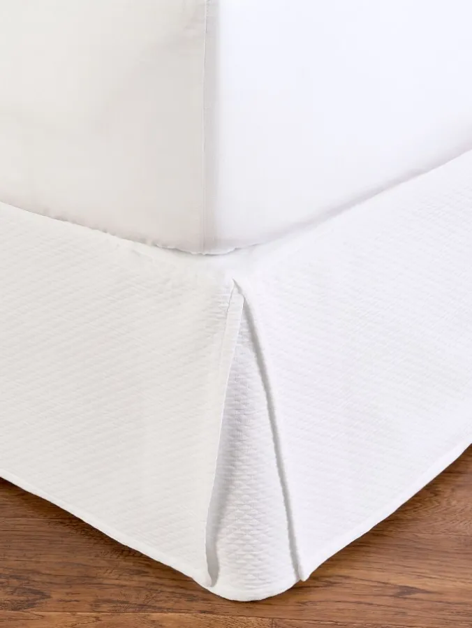 Cotton Diamond Matelasse Bed Skirt