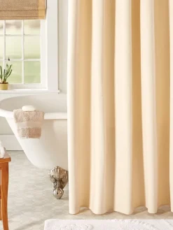 Cotton Duck Shower Curtain, In 2 Sizes