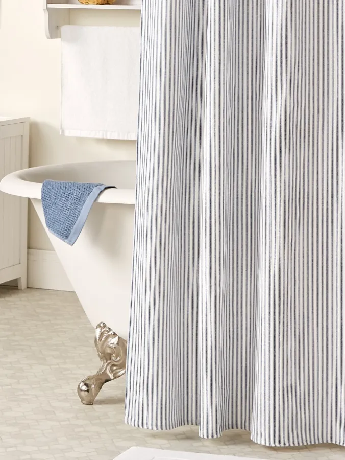 Cotton Duck Shower Curtain, In 2 Sizes