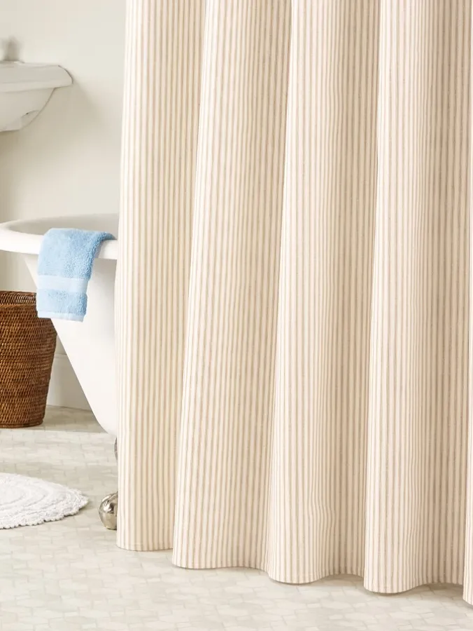 Cotton Duck Shower Curtain, In 2 Sizes