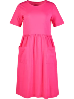 Cotton Knit Dress With Pockets
