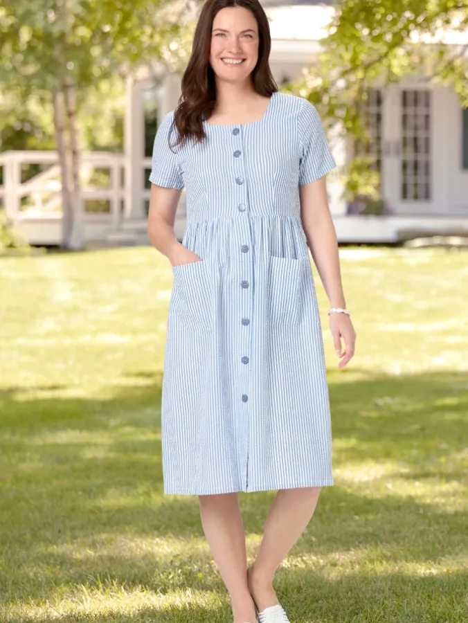 Cotton Seersucker Dress