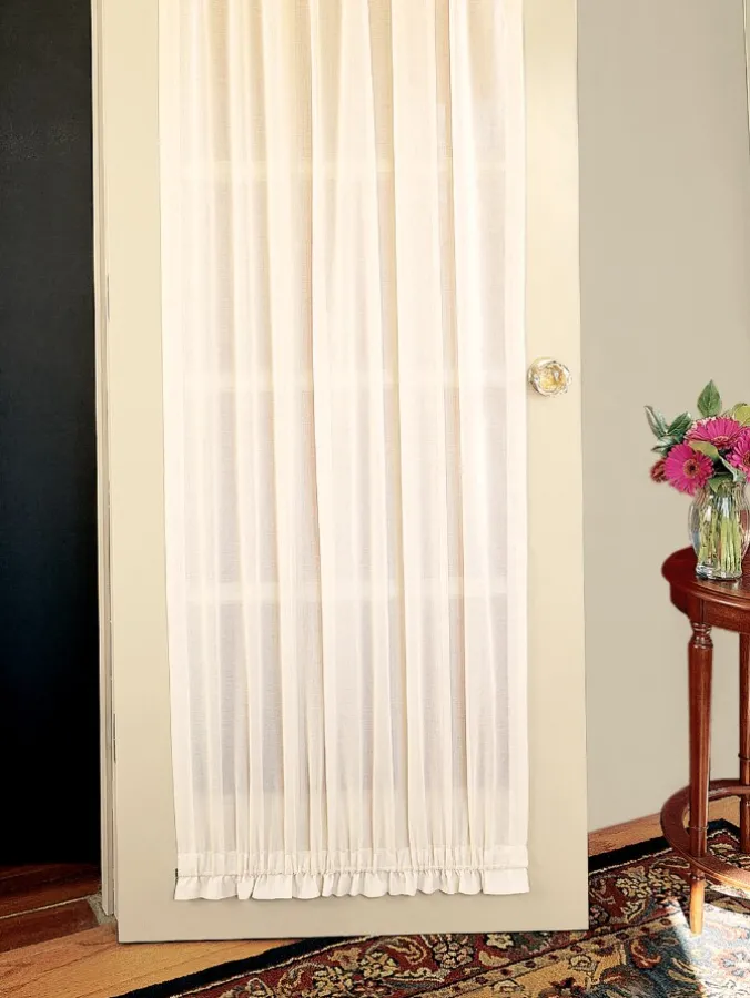 Cotton Voile Semi-Sheer Rod Pocket Door Panel by Country Curtains®