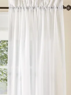 Cotton Voile Semi-Sheer Rod Pocket Curtains by Country Curtains®
