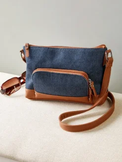 Country Denim Pocket Crossbody Bag