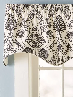 Country Floral Lined Rod Pocket Scalloped Valance