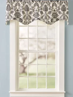 Country Floral Lined Rod Pocket Scalloped Valance