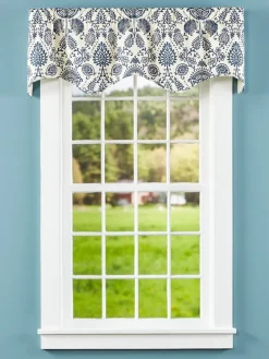 Country Floral Lined Rod Pocket Scalloped Valance