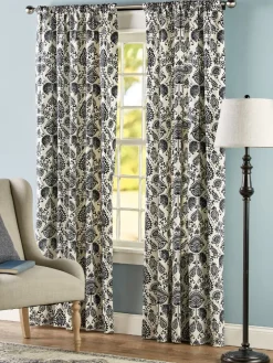 Country Floral Rod Pocket Curtains