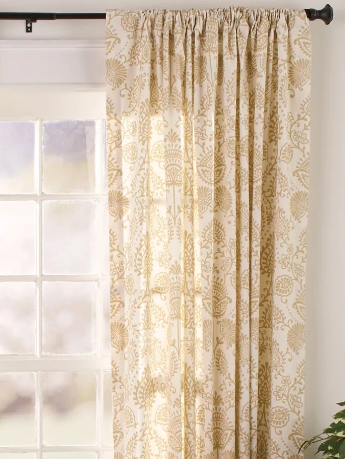 Country Floral Rod Pocket Curtains