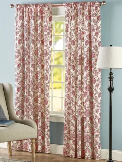 Country Floral Rod Pocket Curtains