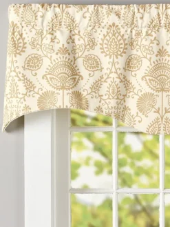 Country Floral Rod Pocket Reversible M-Shaped Valance