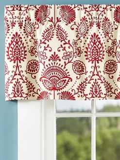 Country Floral Rod Pocket Tailored Valance