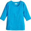 Crinkle Cotton 3/4 Sleeve Tunic Top
