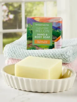 Cucumber and Melon Hand and Body Bar Soap Set, 2 Bars