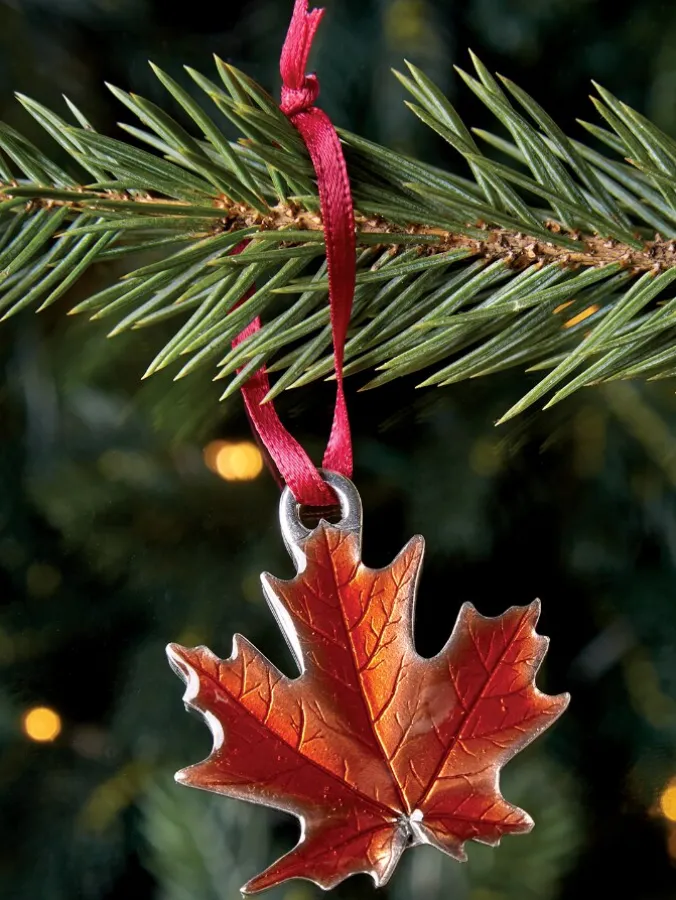 Danforth Pewter Maple Leaf Ornament