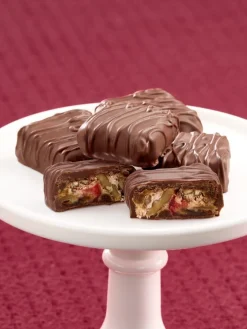 Dark Chocolate Covered Liqueur Fruitcake Squares, 8.5 Ounce Bag