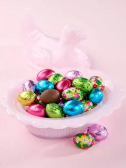 Dark or Milk Chocolate Foiled Easter Eggs, 10 Ounce Bag