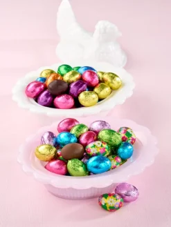 Dark or Milk Chocolate Foiled Easter Eggs, 10 Ounce Bag