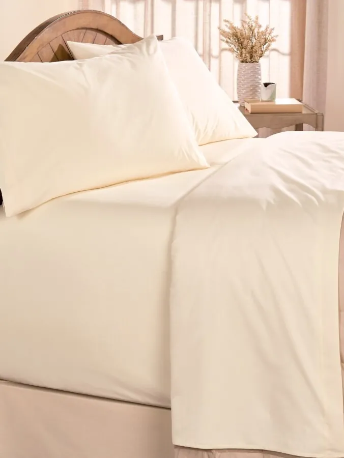 Deep-Pocket Portuguese Cotton Percale Sheet Set