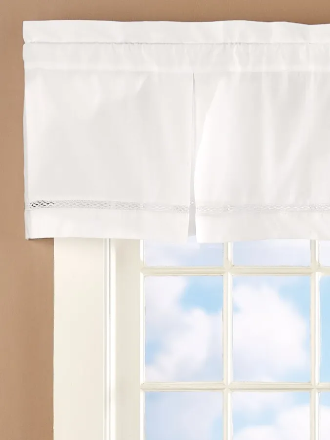 Diamond Band Rod Pocket Tailored Valance by Country Curtains®