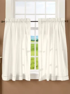 Diamond Band Rod Pocket Tiers by Country Curtains®