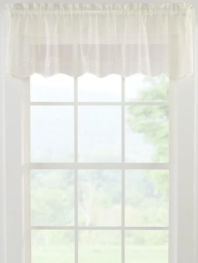 Divine Sheer Rod Pocket Tailored Valance
