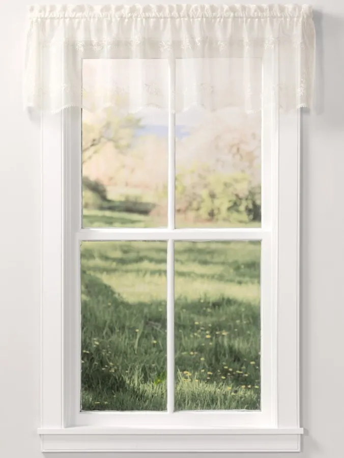 Divine Sheer Rod Pocket Tailored Valance