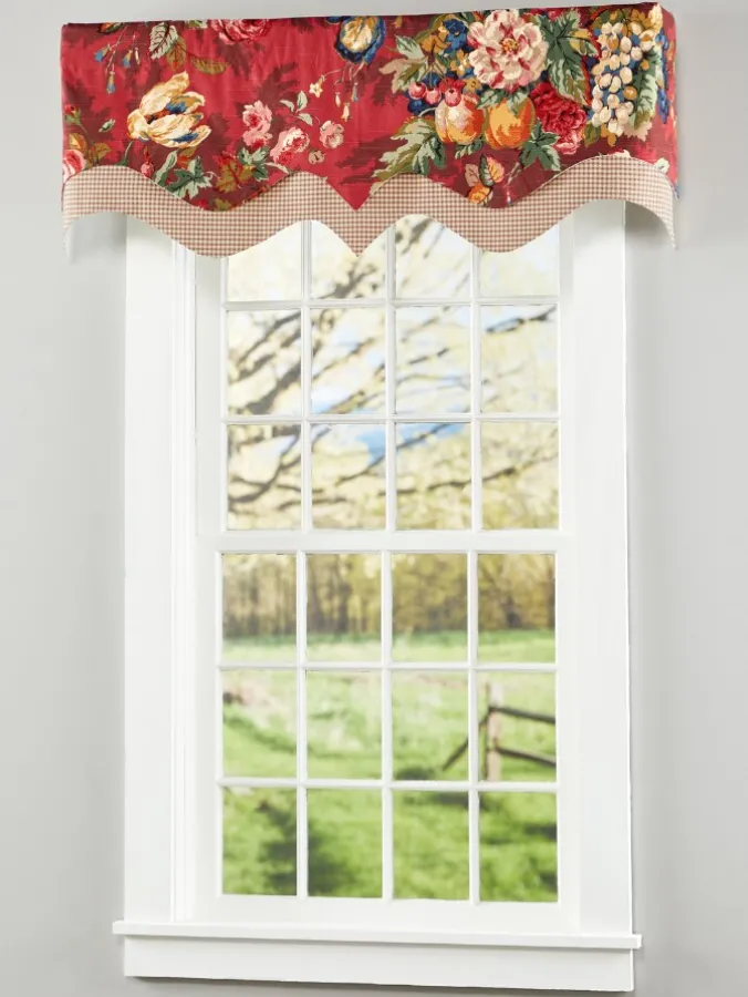 Dorchester Floral Lined Rod Pocket Regal Valance
