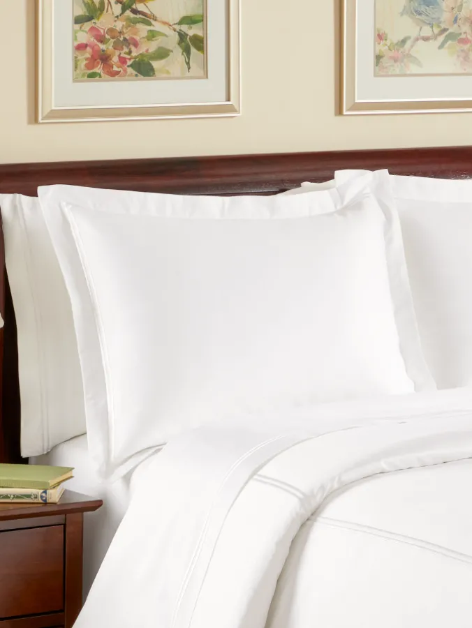 Double-Stripe Long-Staple Cotton Sateen Sheet Set