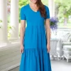 Double-Tier Cotton Knit Dress
