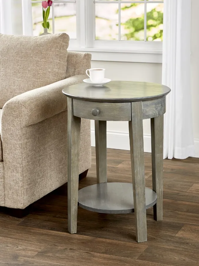 Dover Hardwood Round Accent Table