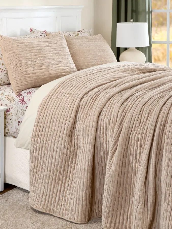 Dreams Velvet Chenille Quilted Bedspread or Pillow Sham