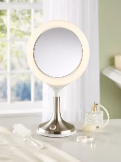 Dual-Side Magnifying Ring-Light Mirror