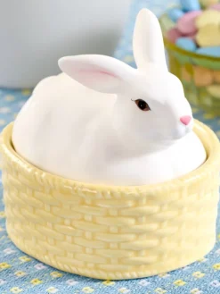 Easter Bunny Candy Dish With Lid