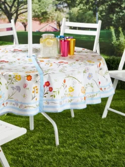 Easy Clean Coated Umbrella Tablecloth