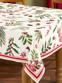 Easy Clean Printed Coated Tablecloth