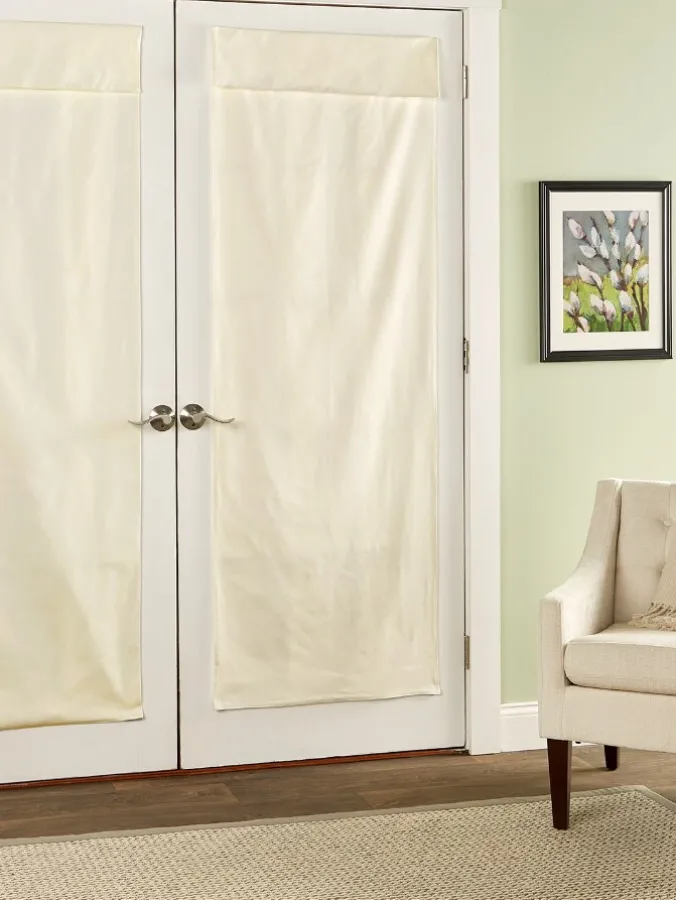 Easy-Install French Door Roll-Up Shade