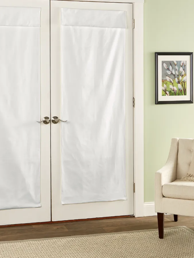 Easy-Install French Door Roll-Up Shade